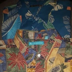 Four Tori Richard Short Sleeve Shirts (L)